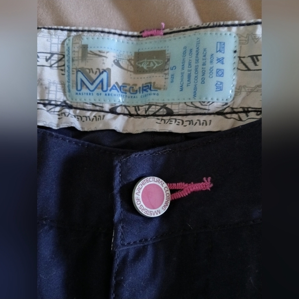 Navy and Pink Wide Leg Pants - Picture 4 of 11
